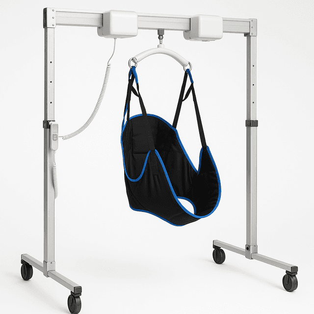 Gantry Hoist Dual Motor for independent transfers by MOB-EASE Rehab