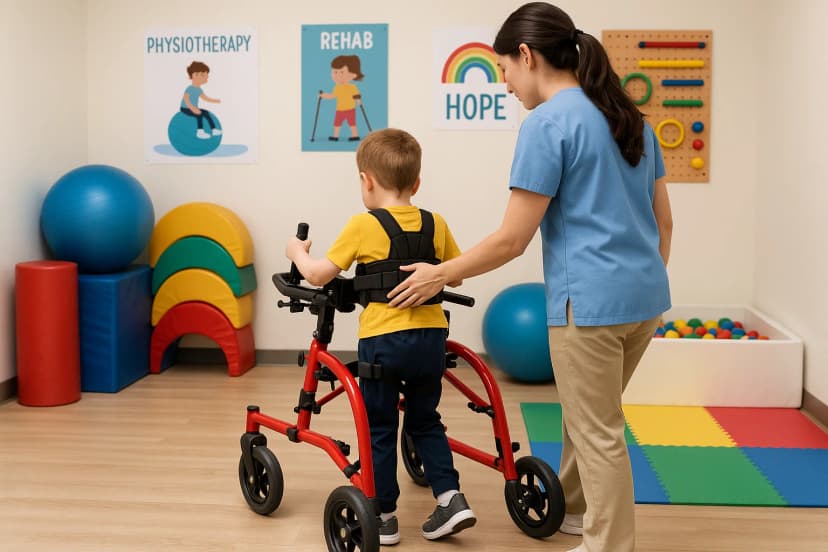 Nihal Ahammed, pediatric physiotherapy patient at MOB‑EASE Rehab